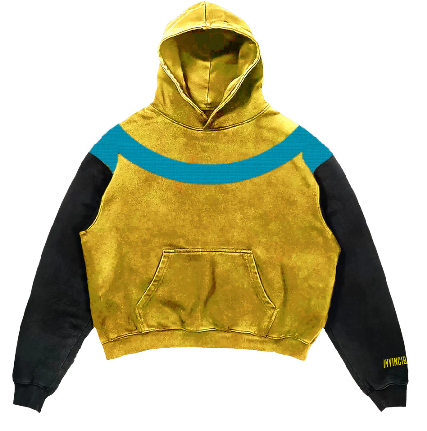 Men's And Women's Designer Hoodies Retro Streetwear Color Block Robin Letter Print Hoodie Couple Loose Pullover Sweatshirt