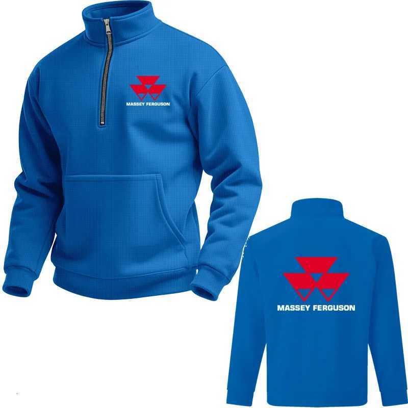 2025 Mens Massey Ferguson Printed Hoodies Autumn stand collar Sweatshirts Flce cotton Clothing Pullover Euro Size Sweatshirts C251020