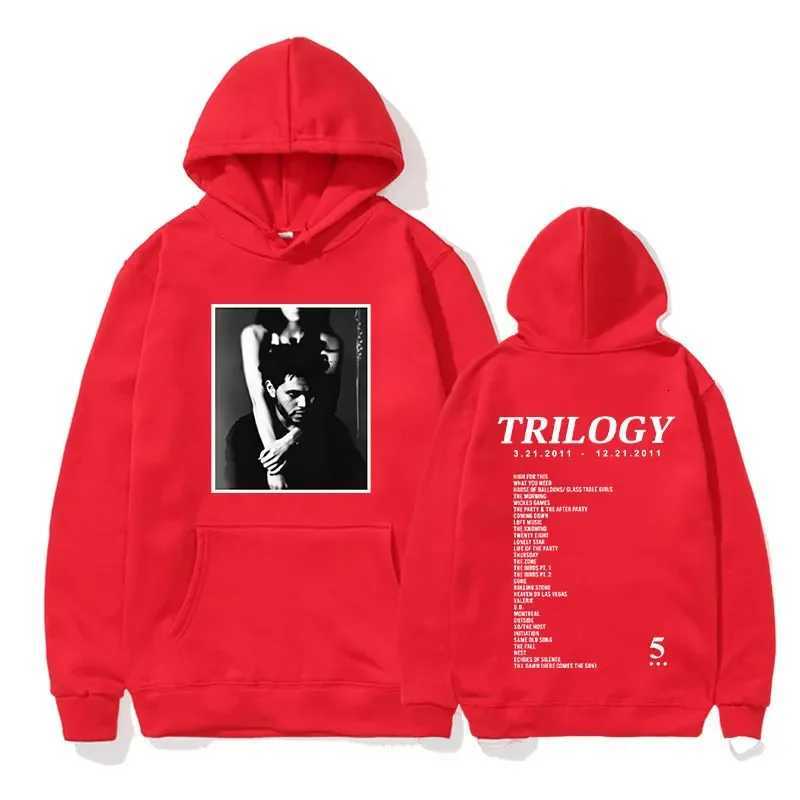 Large hooded sweatshirt with mens The Trilogy MUsic album print hiphop trend sweater sweatshirt unisex casual wear W251020