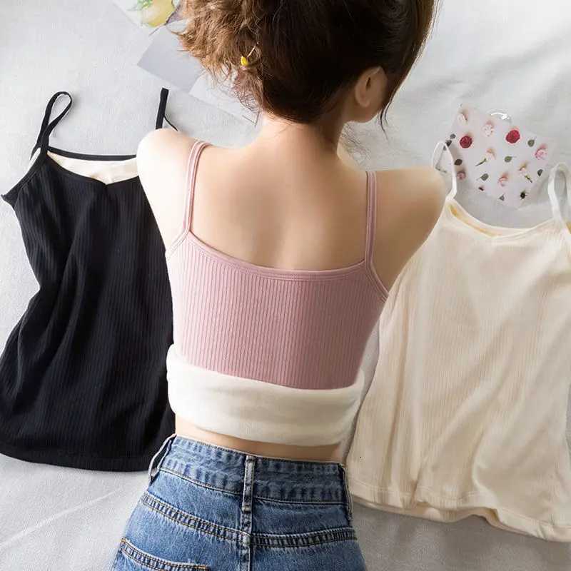 Women Winter Warm Tank Thermal Solid Color V Neck Sleeveless Female Sexy Underwear Warm Clothes Thin Velvet Corset TopsT251020