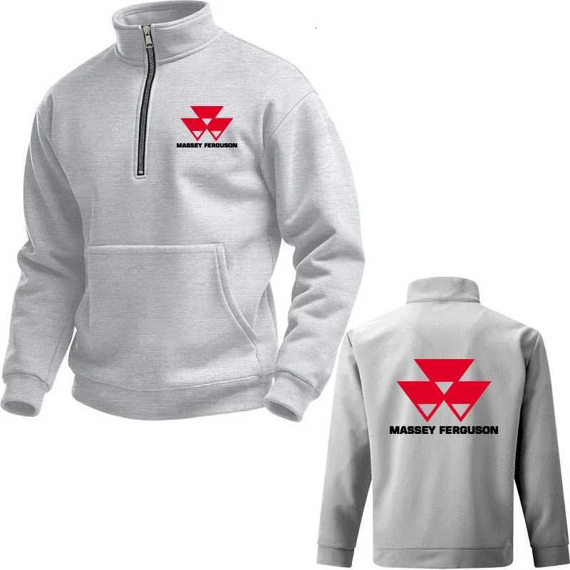 2025 Mens Massey Ferguson Printed Hoodies Autumn stand collar Sweatshirts Flce cotton Clothing Pullover Euro Size Sweatshirts C251020