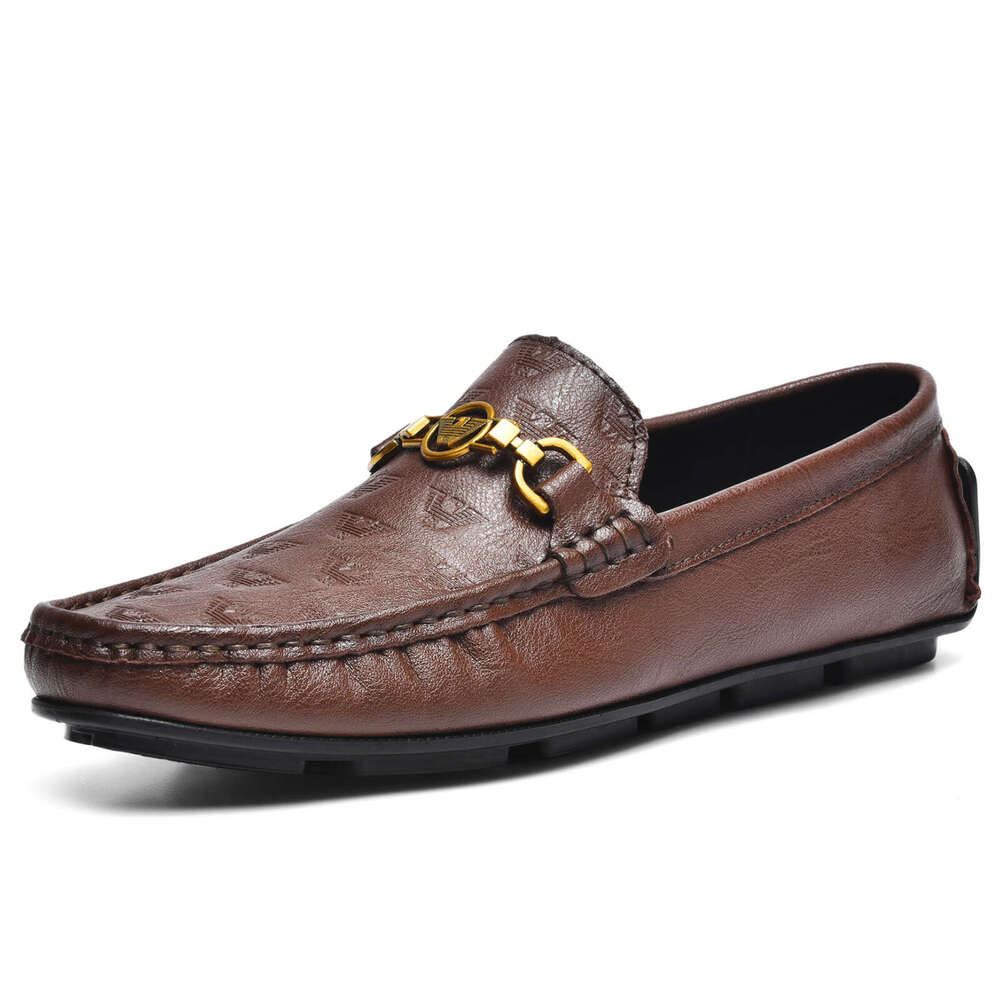 Free shipping new Genuine Loafers Slip-On British Style Casual Men's designer Leather Driving loafers Shoes