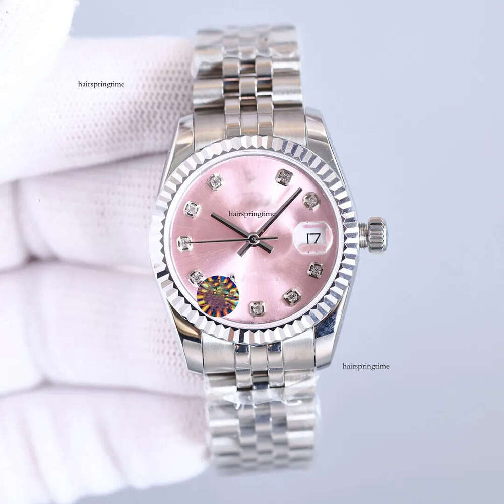 Designer Womens 28mm Date Just Pink Face Square Candy Dia Fashion Watch 279174-0003