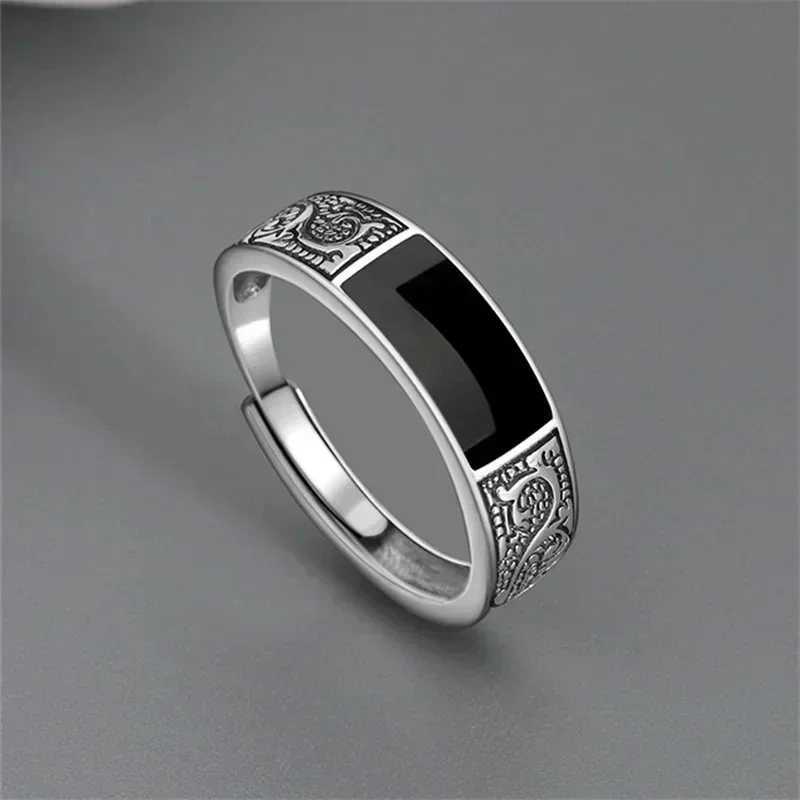 Fashion New Vintage Dragon Pattern Titanium Steel Ring Hip Hop Adjustable Ring Men Single Party Opening J251020
