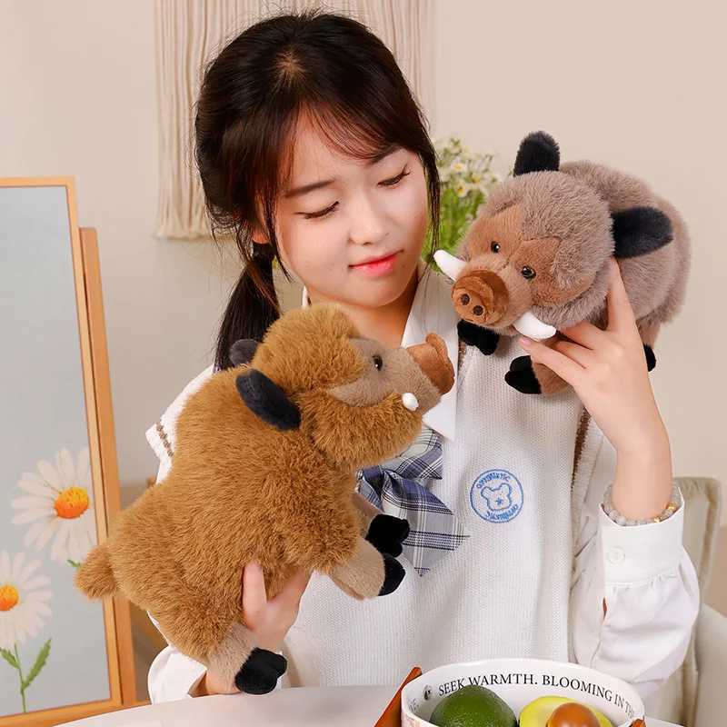 2530cm Simulation Wild Boar Plush Toy Eurasian Wild Boar Doll Cute Mountain Pig Doll Lovely Stuffed Doll Kawaii Toy Gifts J251020