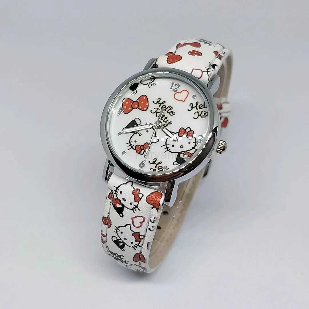 Sanrio Womens Watches hello kitty Cartoon Watch Aolly Steel Quartz Wristwatches leather strap For Girls birthday gift L251020
