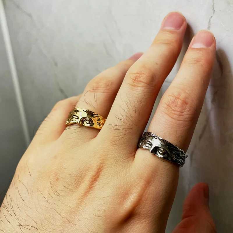 Retro Half Face Venus Ring For Men Women Greek Mythology Vintage Punk Gothic Art Open Ring Unisex Accessories Designer Jewelry J251020