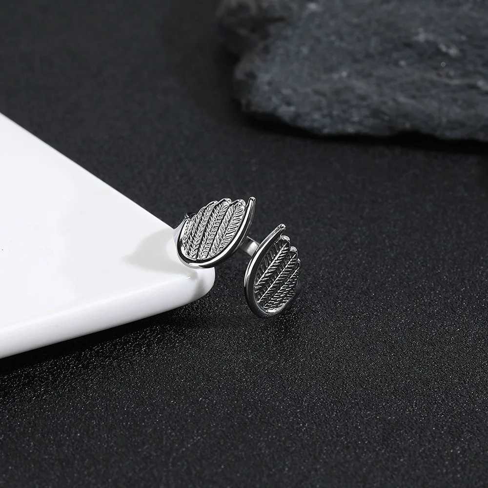 Stainless Steel Wing Ring for Men BoysAdjustable Open Metal RingPunk Hip Hop Jewelry Gift J251020