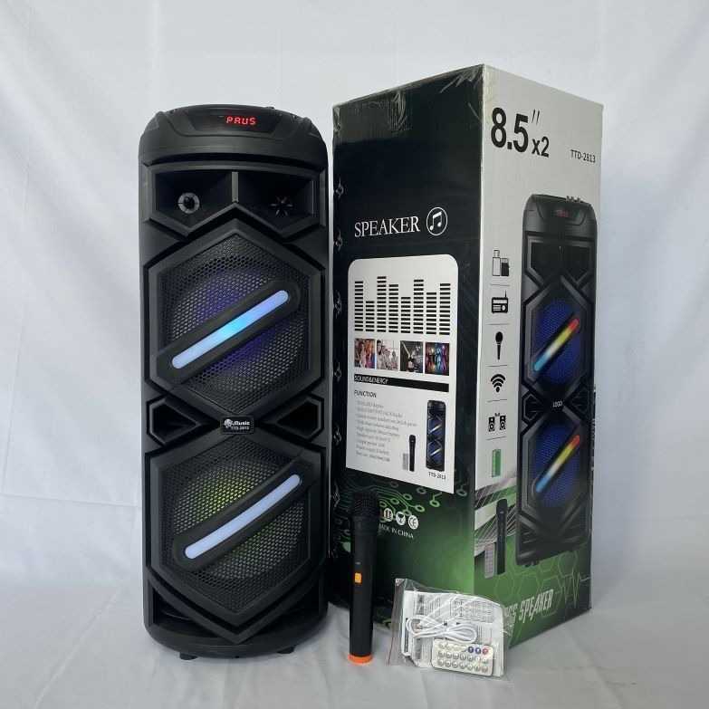 New wireless Bluetooth speaker for square dancing with dual 8-inch speakers, karaoke microphone, subwoofer, outdoor high-volume audio system Z251020