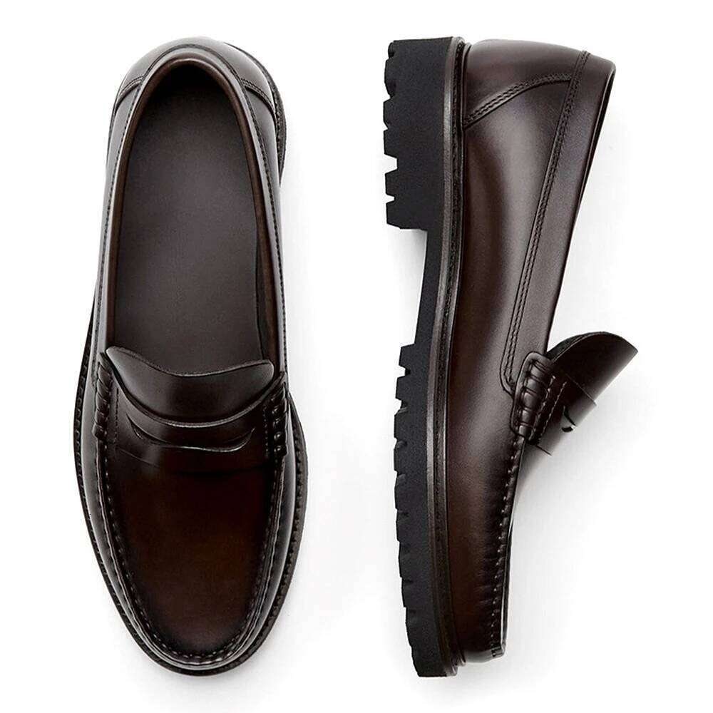 Full Grain Men's Loafer High Quality Handmade Wear-Resistant Genuine Leather Casual Shoes dh3030007JY