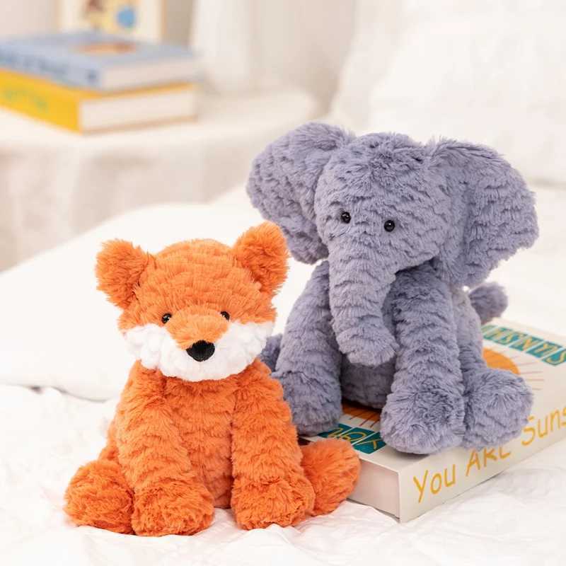 Wave Series Plush Fox Dog Doll Sheep Elephant Cat Toy Pillow Cushion Soft Gift For Children J251020