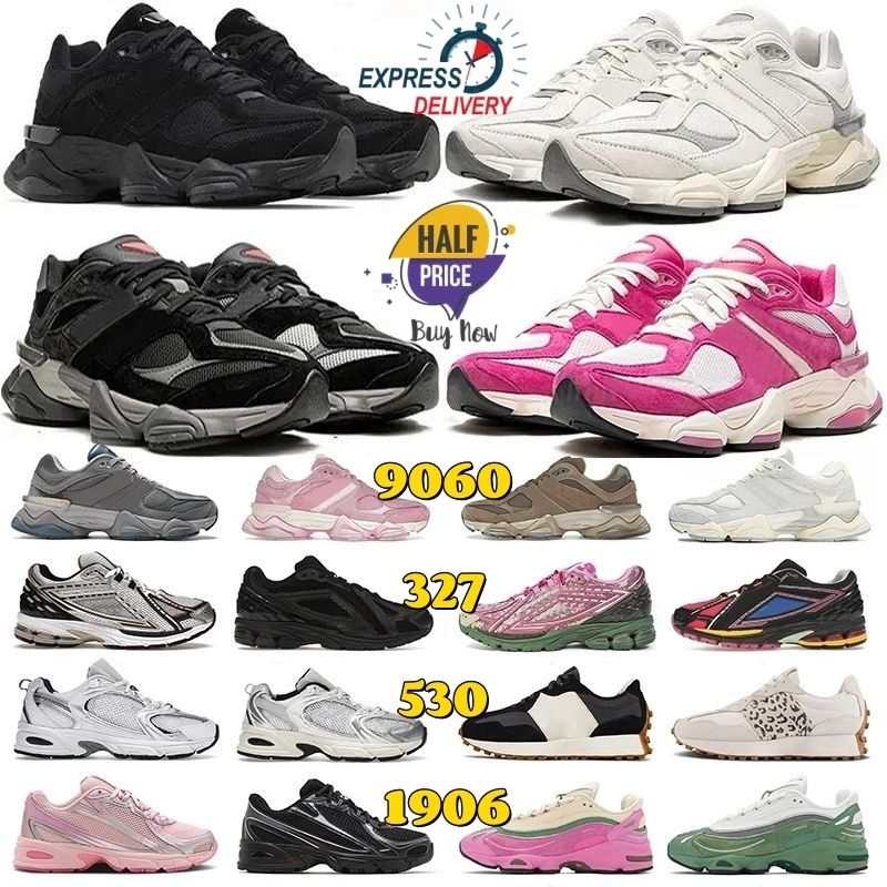 Designer 1906 530 327 Running Sports Runner Shoes woman sea salt men Athletic Black Leather Turtledove Reflection White Cordura Magnet 9060S Grey Platforms