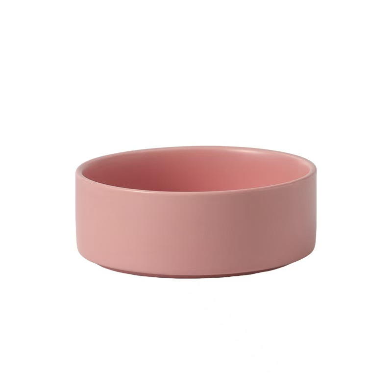 K3286 Neck support and raised pet food bowl, non-slip and tip-proof, stainless steel/ceramic liner, wholesale