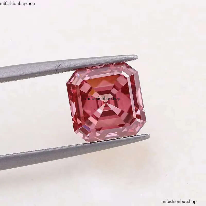 Asscher Cut 4.03carat Hpht Cvd Fancy Pink Lab Grown Loose Dias Synthetic Dia Factory Wholesale