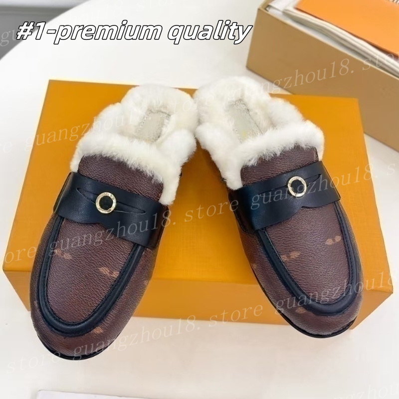 10A Premium Designer Baotou Furry Slippers Women's Outdoor Indoor Daily Shoes with Fur Winter Warm Slippers 33226