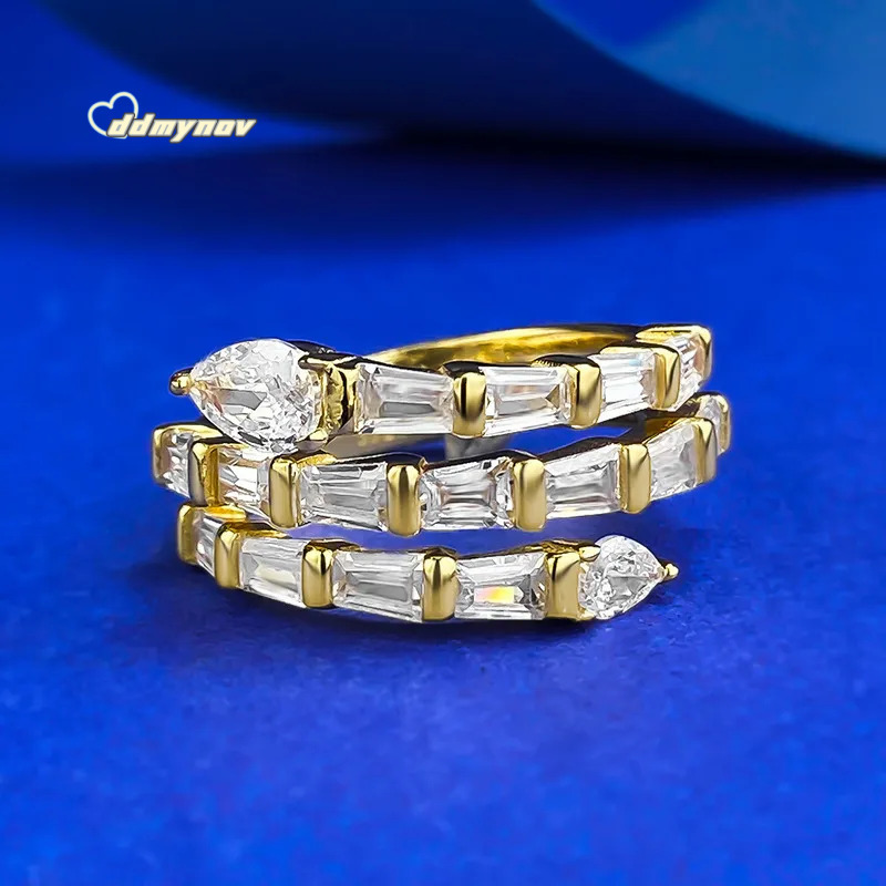 Sterling Sier Engagement Rings Pear Cut Moissanite Dia - Elegant Bridal Band for Women, Promise Ring ddmynov ddmynov