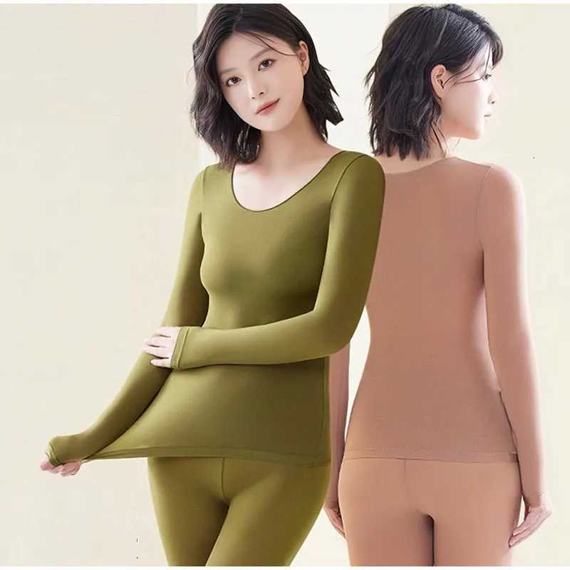 Womens Thermal Underwear Winter Clothes Seamless Thick Double Layer Warm Lingerie Women Thermal Clothing Set Woman 2 PiecesT251020