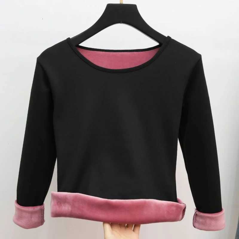 Womens Thermal Underwear Fleece Lined Tops Plus Velvet Thickening Long Sleeves Bottoming Shirt High Quality Pullover ShirtsT251020