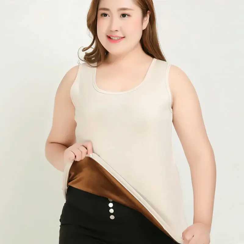 Thickened Bottomed Velvet Women Vest Sexy Winter Clothing Thermal Underwear Warm Tops Sleeveless Slim Undershirt Plus Size 3XLT251020
