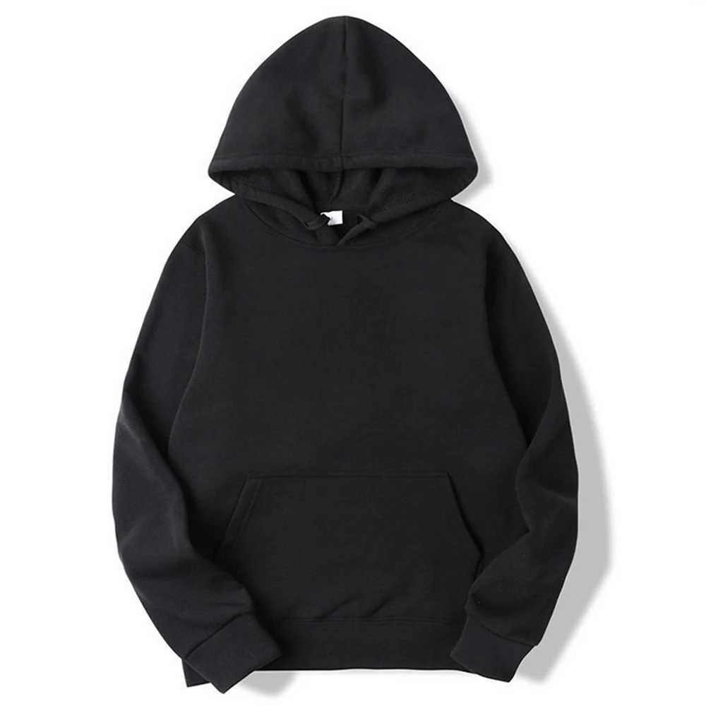 Blank Fleece Pullover Hoodie Men Fashion Hooded Sweatshirt Unisex Black White Hoodies For Men Sudaderas Para Hombres Polerones W251020