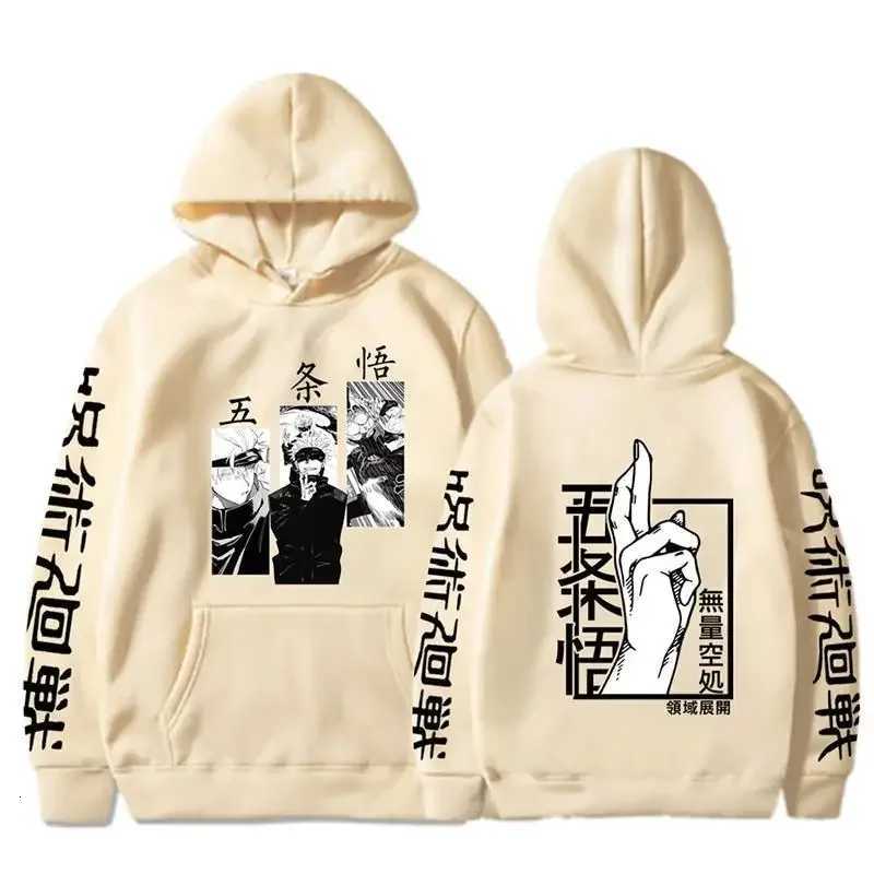 Jujutsu Kaisen Anime Hoodie Gojo Satoru Print Hooded Pullover Harajuk Mens Streetwear Fashion Casual Fleece Winter Sweatshirt W251020