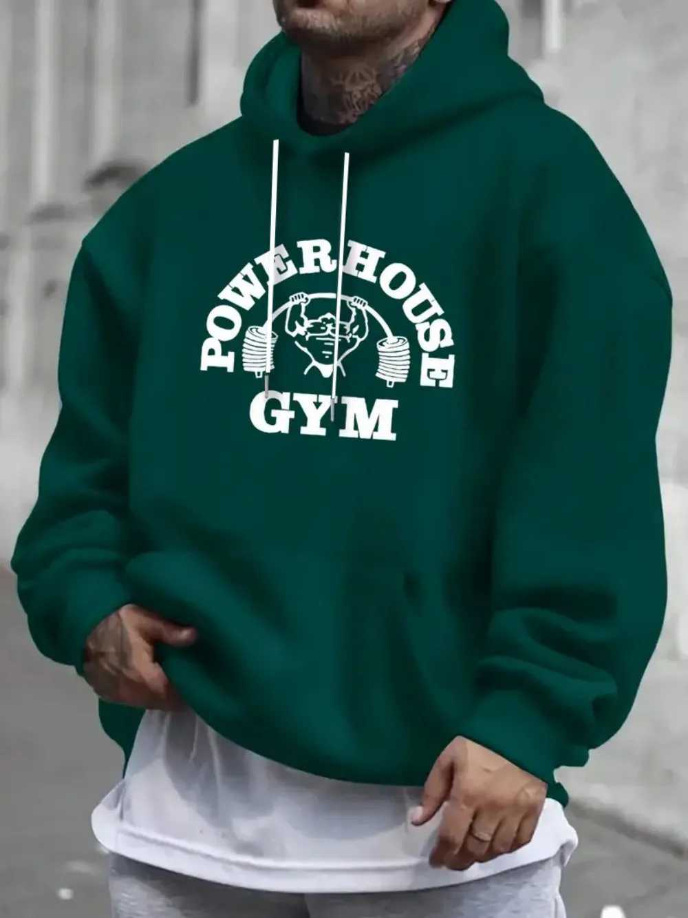 Hot selling new mens autumn gym muscle training letter print comfortable and soft hooded sweatshirt outdoor sports top W251020