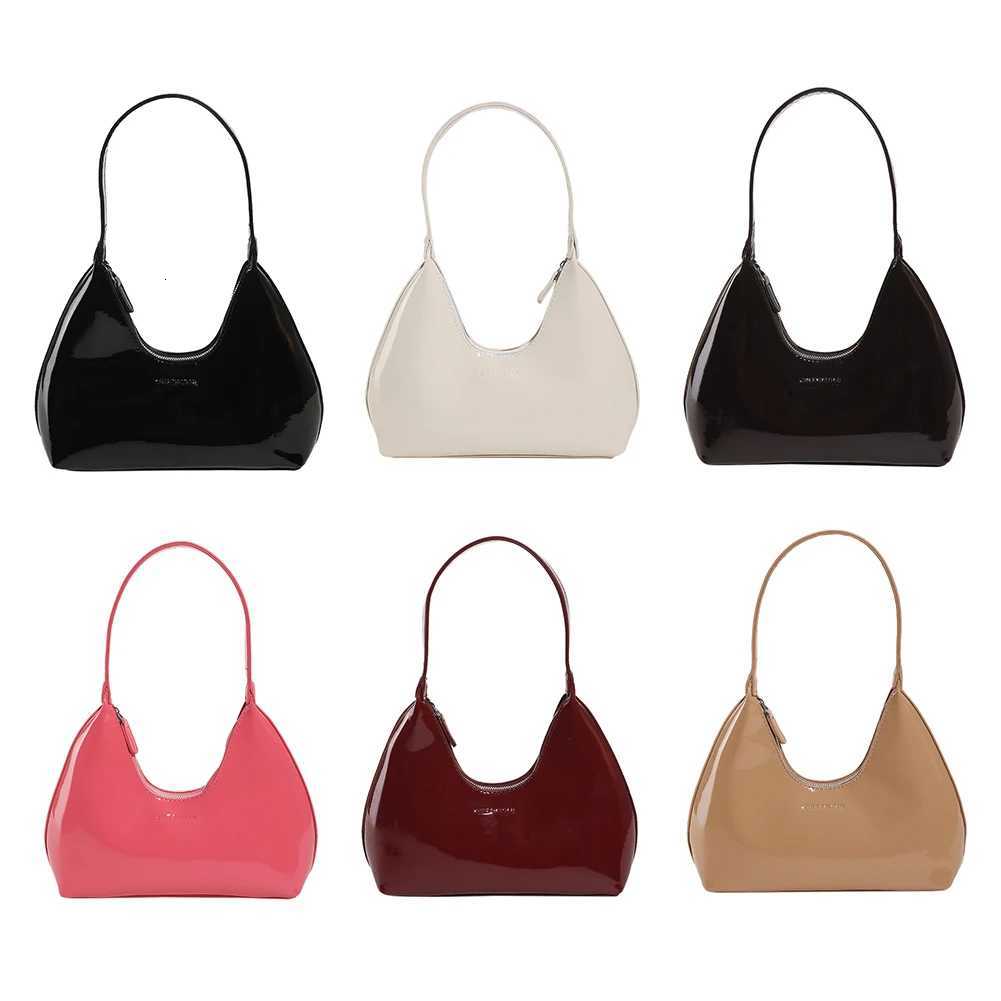 Women Patent Leather Tote Bag Versatile Fashion Shoulder Bag Casual Satchel Hobo Bag Underarm Bag Girl Shopper PurseT251020
