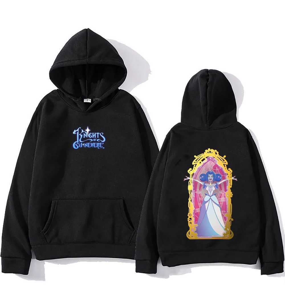 Knights of Guinevere Thriller Graphic Hoodies Man Fashion Casual Long Sleeve Sweatshirts Unisex High Street Y2K Hoody Pullovers W251020