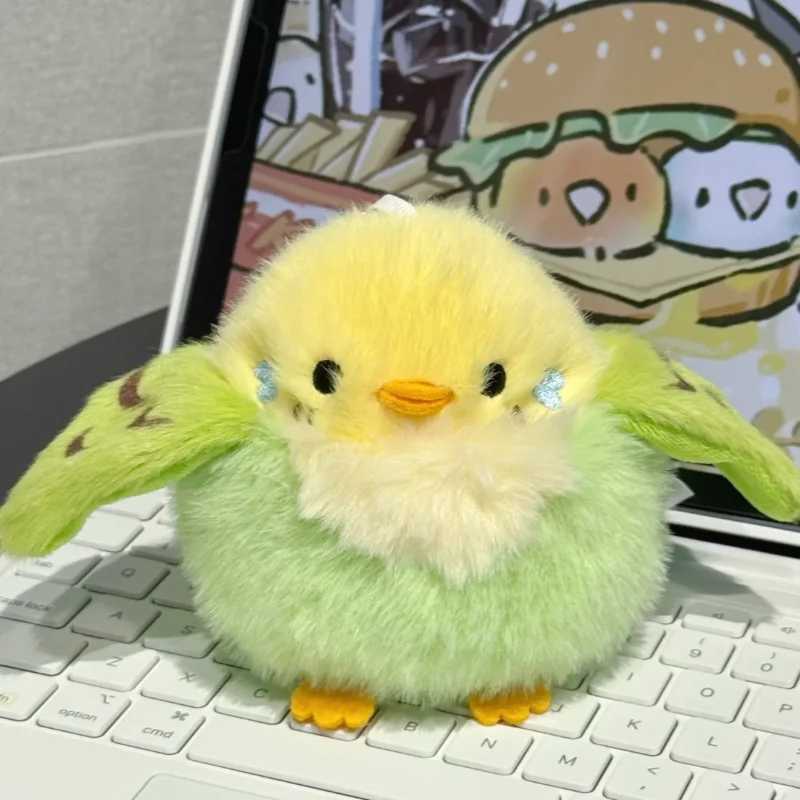 Kawaii Birds Plush Pendant Toys Keychain Simulation Parrot Bird Nest Plush Keyring Anime Cute Gifts for Girls Kids J251020