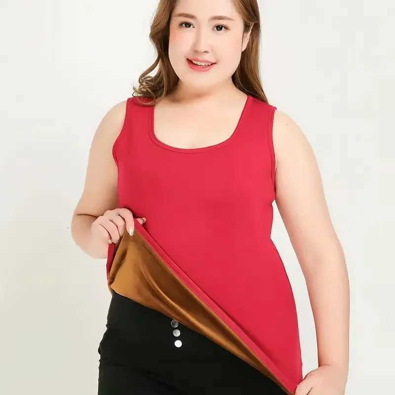 Thickened Bottomed Velvet Women Vest Sexy Winter Clothing Thermal Underwear Warm Tops Sleeveless Slim Undershirt Plus Size 3XLT251020