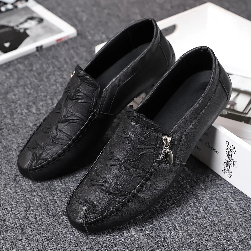 Autumn Mens Beans Shoes Fashion Trend Classic Breathable LowTop Leggings Business Loafers Mens Casual Mens Shoes 251013