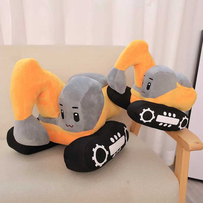New 2638cm Creative Excavator Plush Toys Stuffed Soft Machine Plush Pillow Kawaii Home Decorative Boys Kids Birthday Gifts J251020