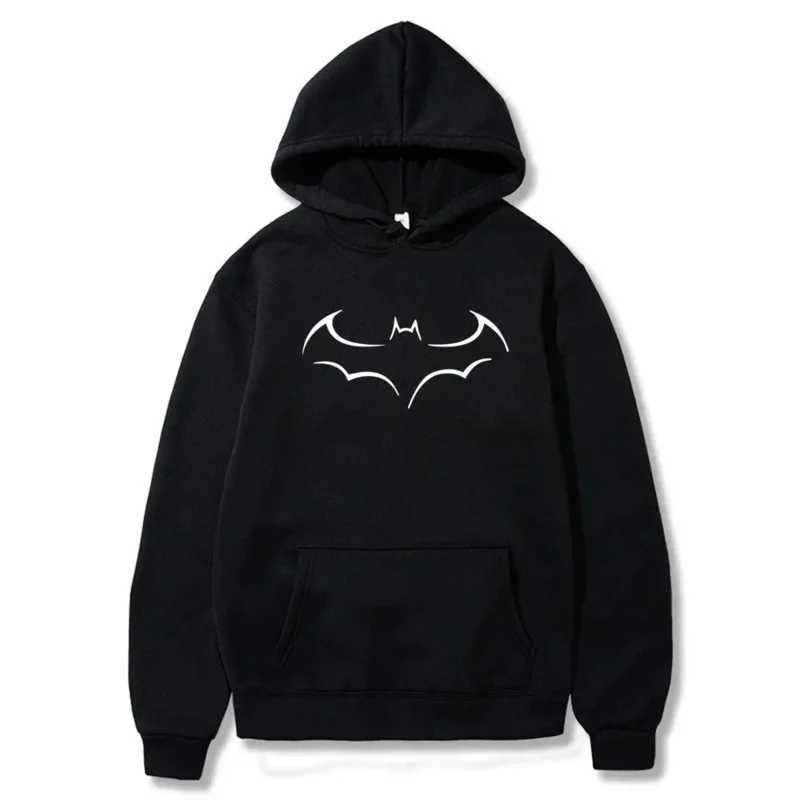 Autumn and Winter Mens Bat Printed Hoodie Versatile Loose Fashion Casual Top Mens Warm Hoodie W251020