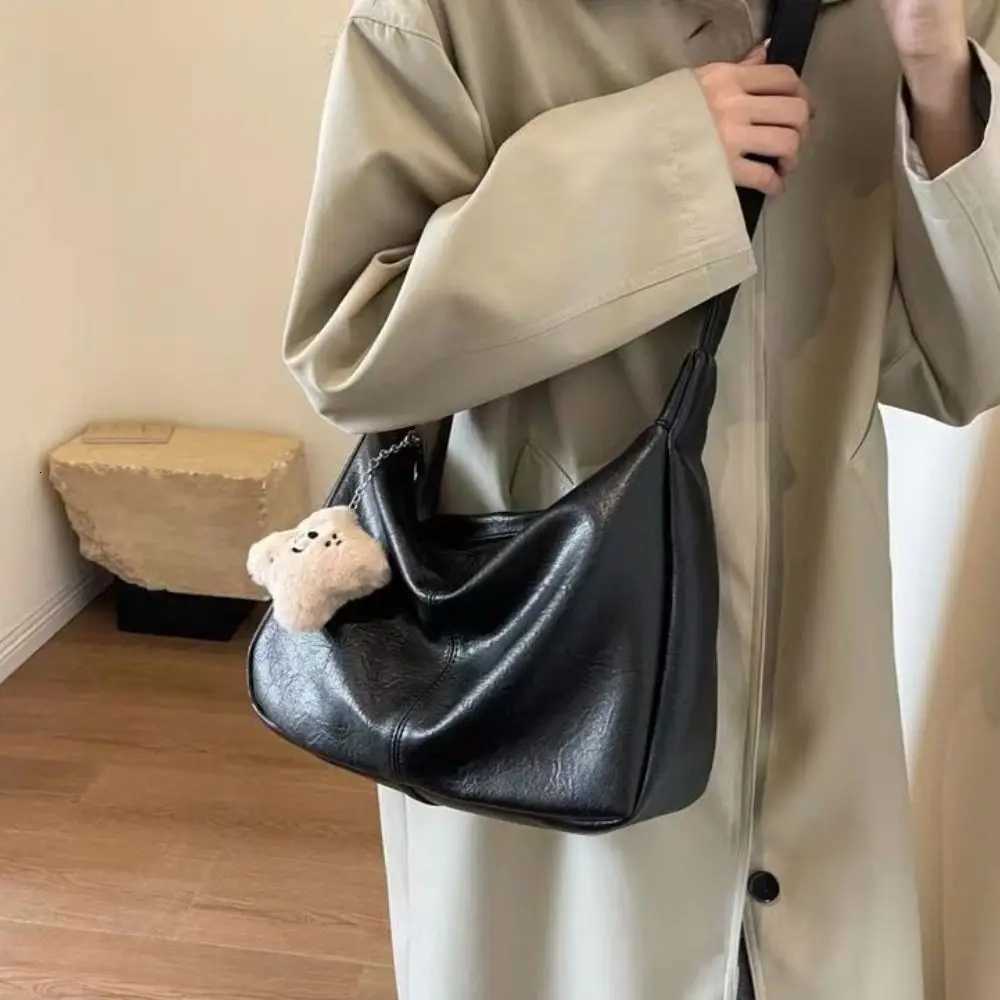 Designer Slouchy Shoulder Bag for Women PU Leather Large Capacity Underarm Bag Retro Ladies Hobo Tote Bag Womens HandbagsT251020