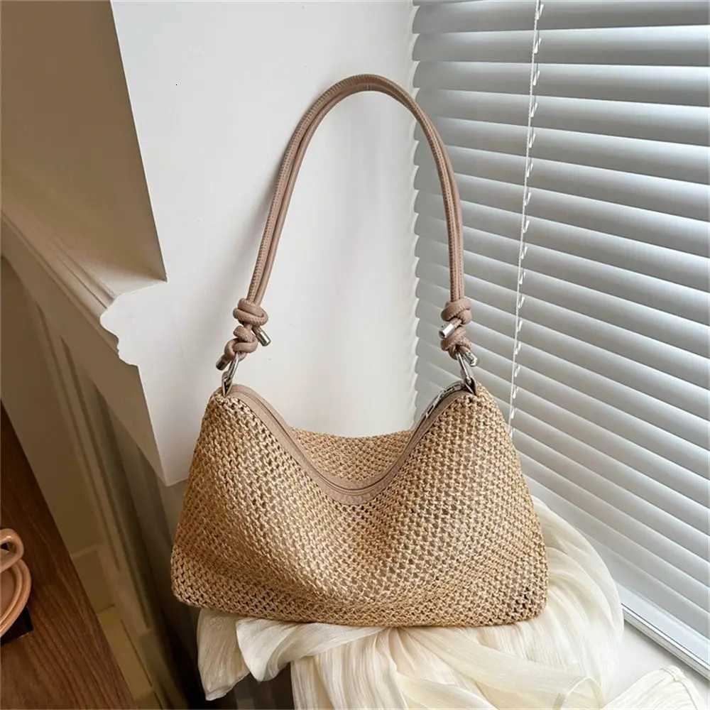 Rattan Straw Bag Cute Woven Handmade Braid Handbag Large Capacity Tote Bag LadiesT251020