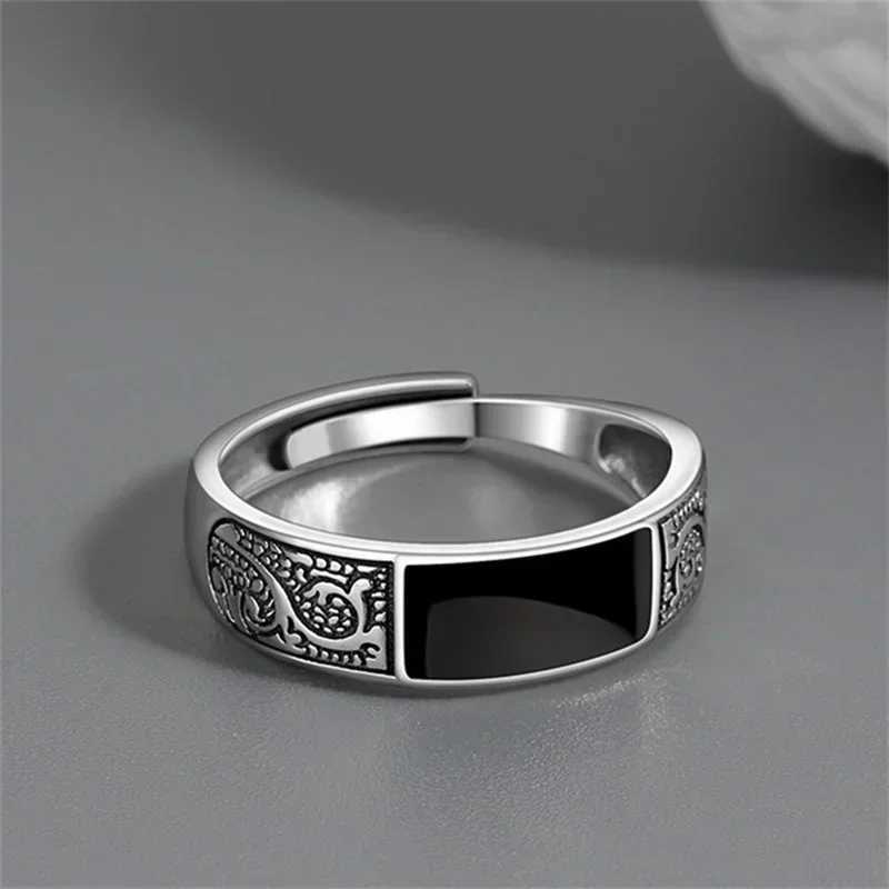 Fashion New Vintage Dragon Pattern Titanium Steel Ring Hip Hop Adjustable Ring Men Single Party Opening J251020