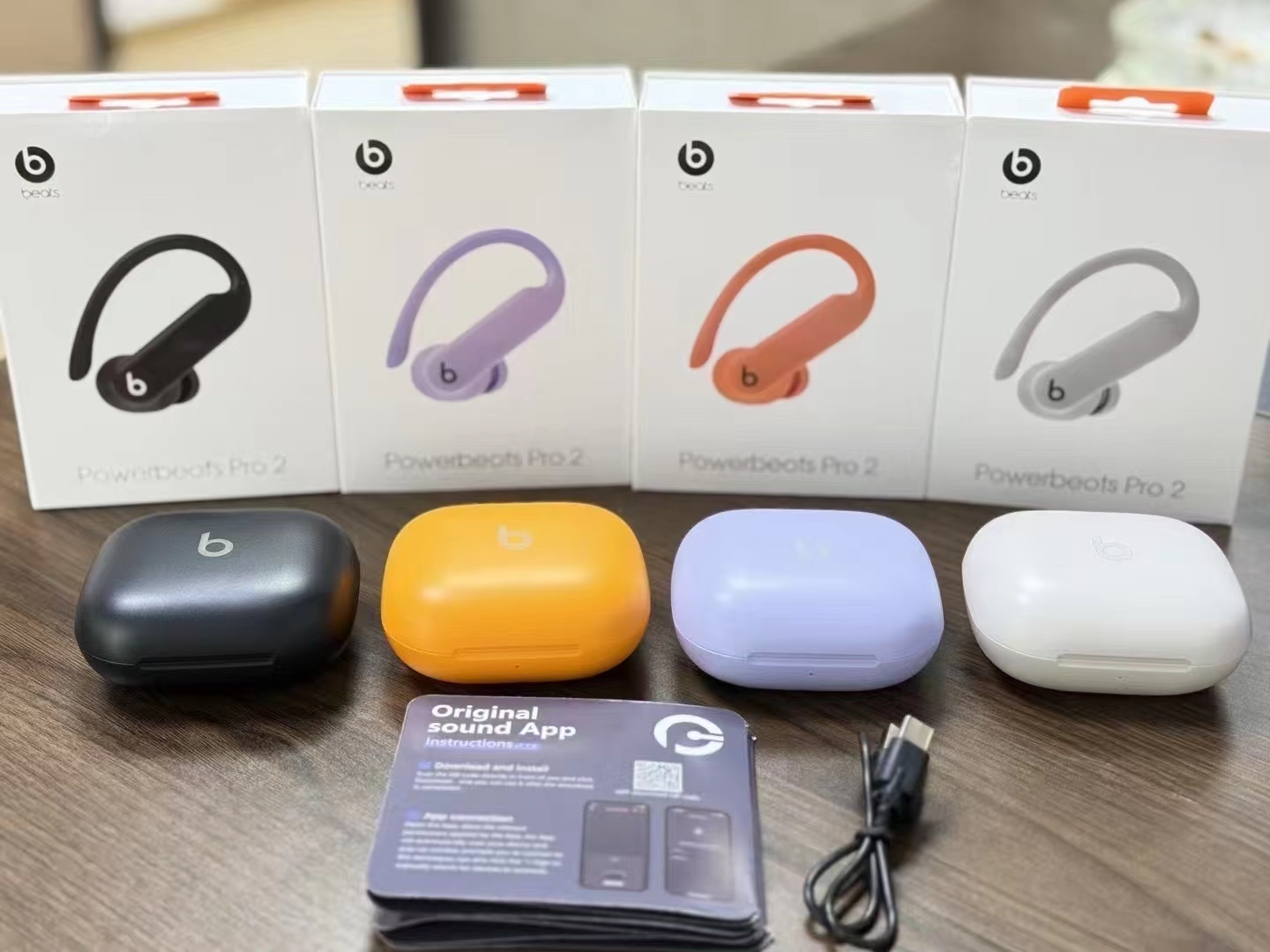 NEW Powerbeat Pro 2 Power Beat Wireless Headphone Ear Hook EarBuds Bluetooth Earphone Noise ANC Reduction Stereo Sound Headset