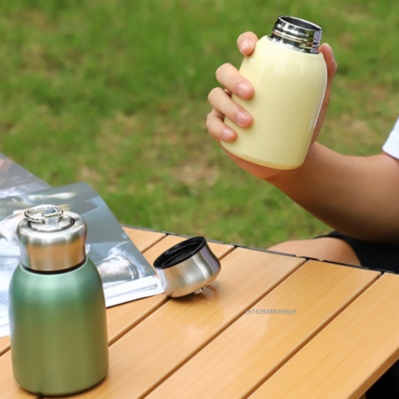300ML Stainless Steel Pocket Cup Travel Thermal Coffee Mug Mini Thermos Vacuum Flask Insulated Cup Sport Water Bottle