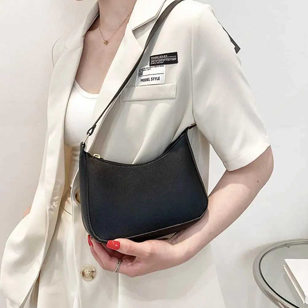 Womens Small Underarm Hobo Bag Vintage Style Top Handle Purse PU Leather Crossbody Shoulder Bag Chic PortableT251020