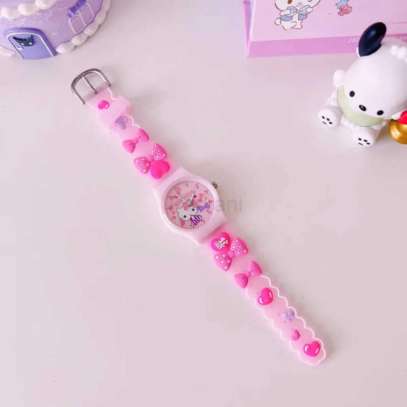 Sanrio Sanrio 3D Pattern Child Wrist Watch Hellokitty Kuromi Cinnamorol Waterproof Quartz Watch Kawaii Silica Gel Wristwatch Kids Gifts L251020