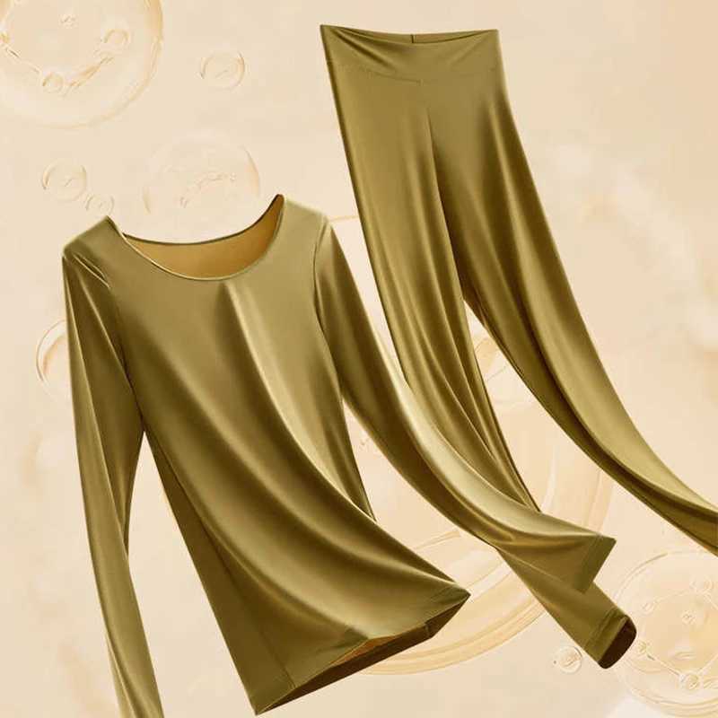 Autumn Womens Thermal Underwear Winter Clothes Seamless Thick Double Layer Warm Lingerie Women Thermal Clothing Set WomanT251020