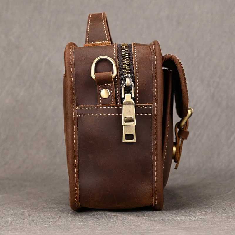 Design Luxury Mens Shoulder Bag Real Leather Women Handbag Busines Unisex Phone Pack Male Messenger Bags bolso cruzado hombreT251020