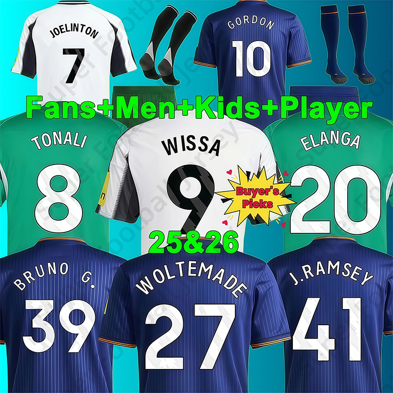 2025 2026 ISAK newcastled united 25 26 Soccer Jersey Bruno G Gordon Botman Joelinton Tonali Livramento Willock Krafth Newcastl ed 25 26 shirt kids NUFC long sleeves
