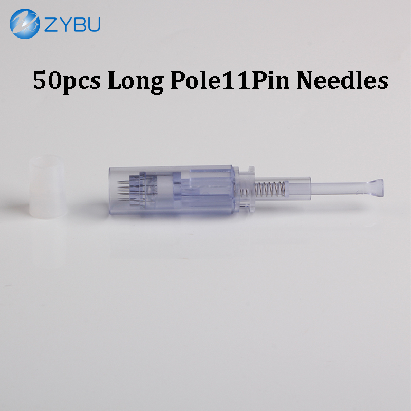 Specially type 11Pins MTS Needles Cartridge 50Pcs Dermapen Replacement Bayonet Needle Derma Pen 11 Pins Meso Head Skin Care Tools Parts Micro Needling