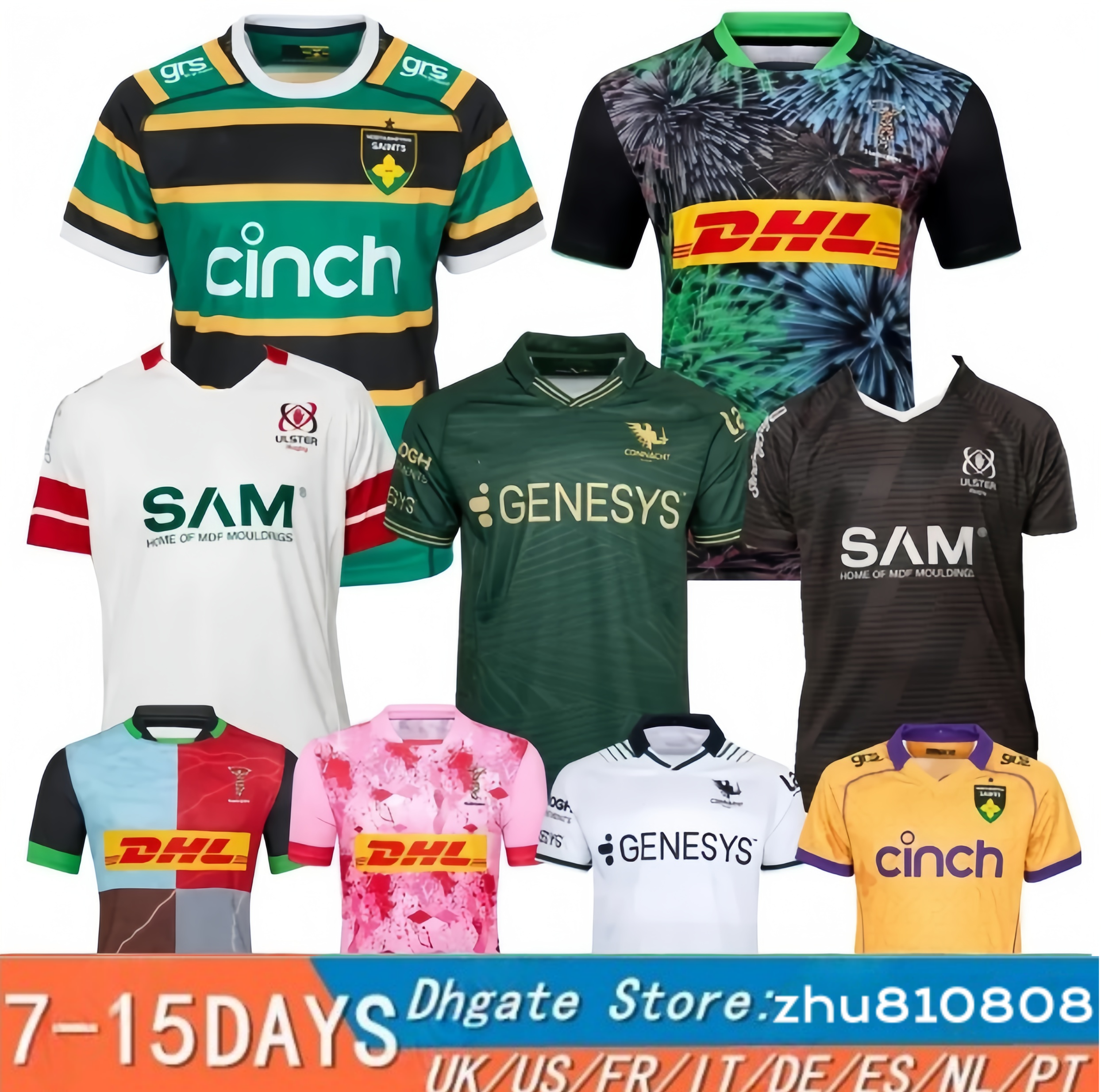 2025 2026 Ulster rugby jersey 25 26 Harlequins big game Connacht Northampton Saints home away size S-5XL shirt888888