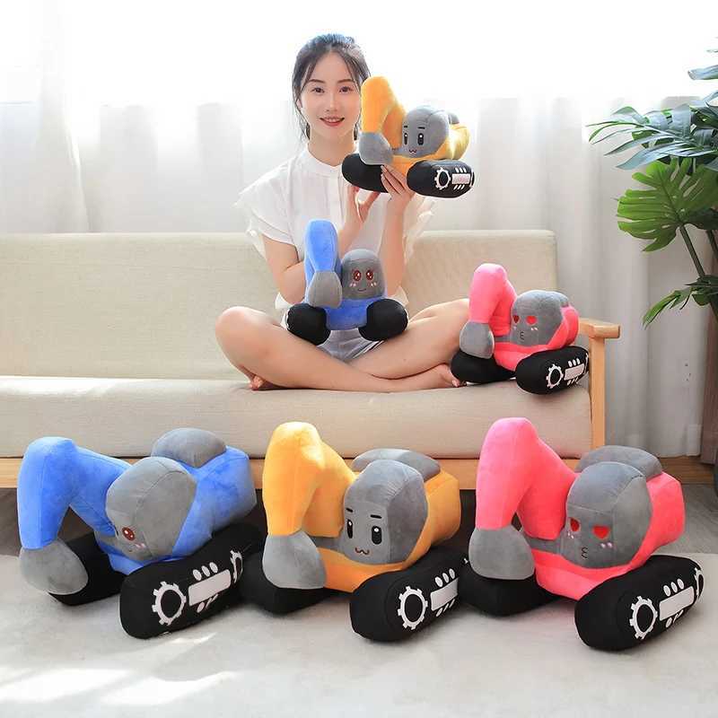 New 2638cm Creative Excavator Plush Toys Stuffed Soft Machine Plush Pillow Kawaii Home Decorative Boys Kids Birthday Gifts J251020