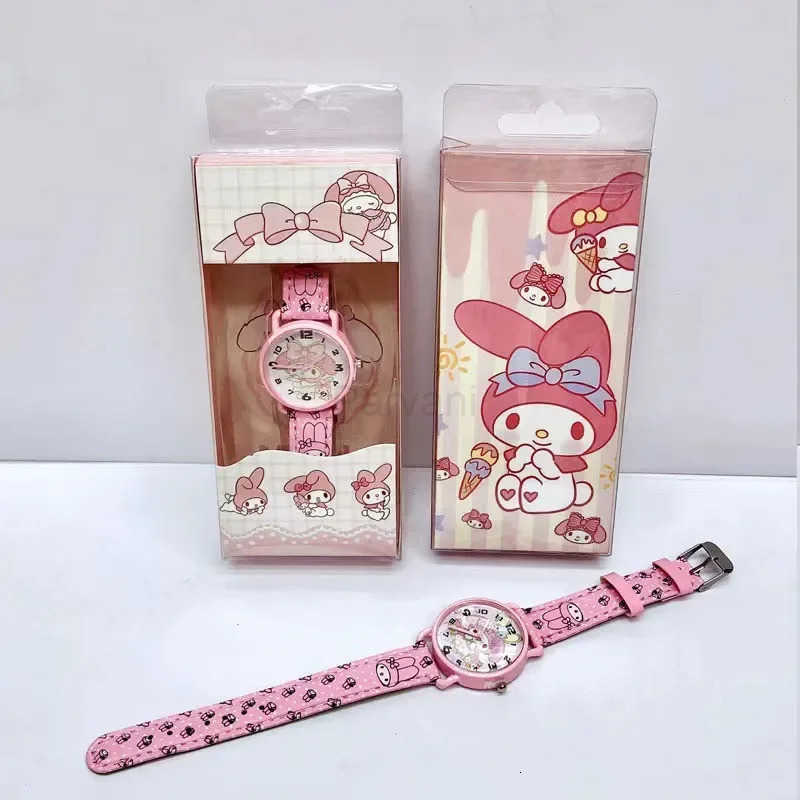 Sanrio Sanrio Anime Watch Kawaii Cinnamoroll My Melody Cartoon Watch Student Quartz Watch Gift Boutique Gift Box Cute Girly Heart L251020