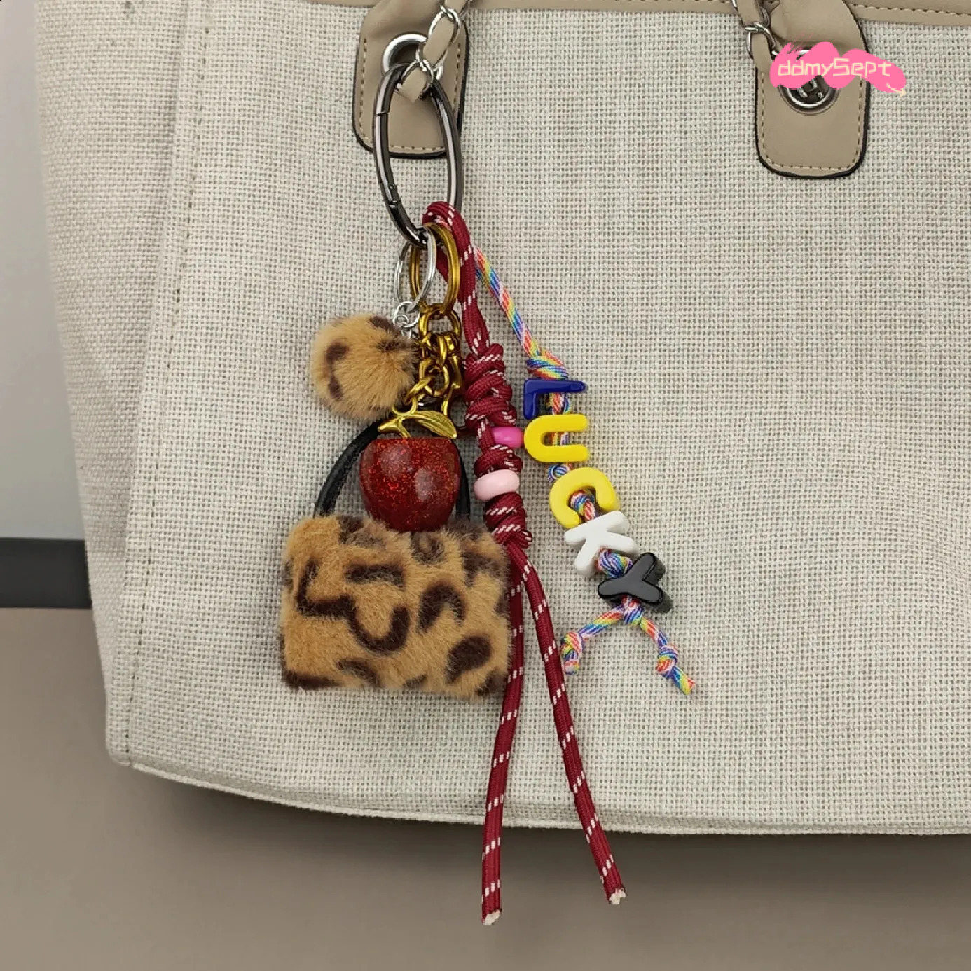 Lucky Delicious Red Cherry Fruits Charm Exquisite Key Chain For Women Men Girs Bag Purse Pendant Accessories Gift 250122 ddmysept