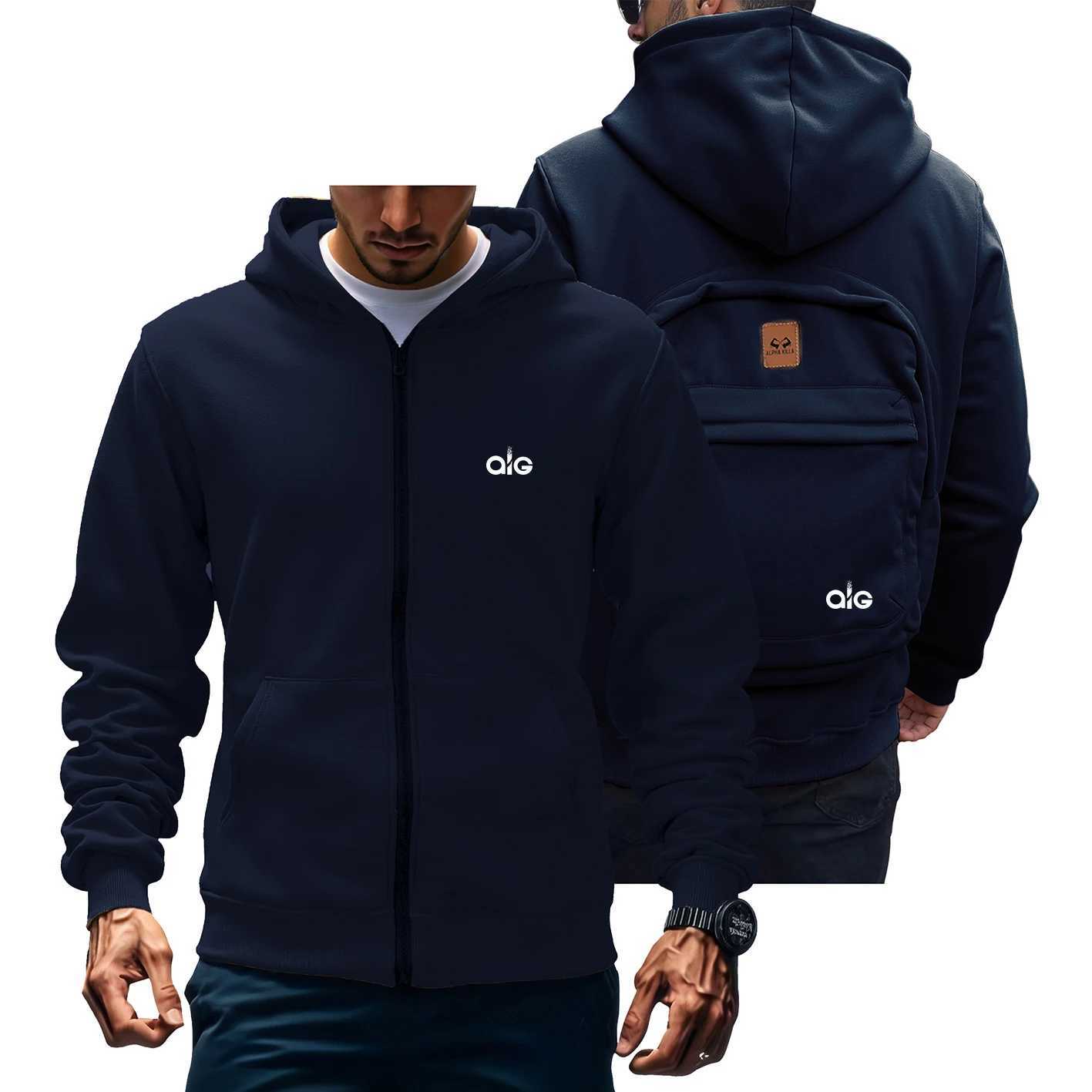 Top Fashion Loose Autumn And Winter New Product American Printed Backpack Integrated Casual Mens and Womens Hooded Sweatshirt W251020