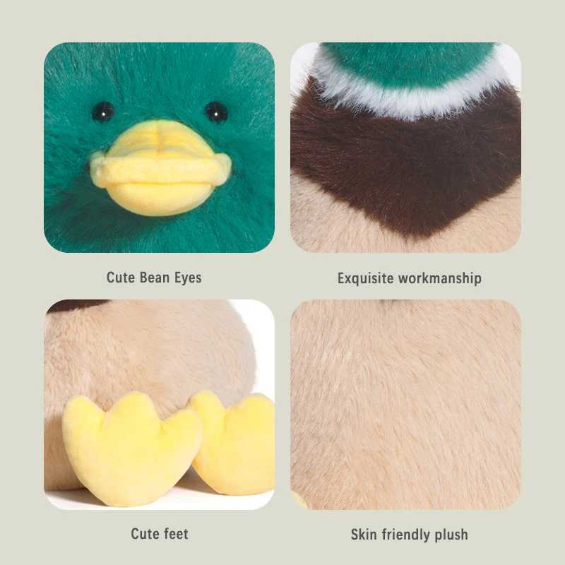Cute Mallard Duck Stuffed Animal Plush Toy Squishy Soft Stuffed Green Duck Plushie Pillow Doll Toys Gift for Kids J251020
